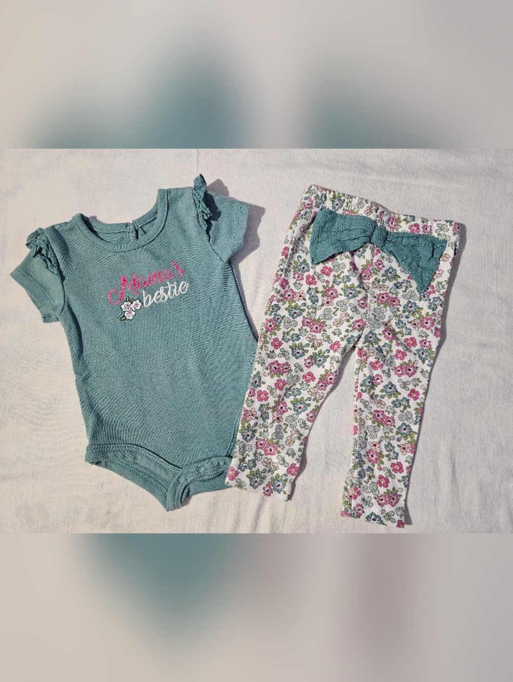 Baby Essentials Teal Matching Outfit